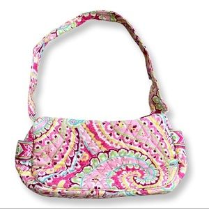Vera Bradley Quilted Pink Paisley Small Shoulder Bag Retro 90s Y2K